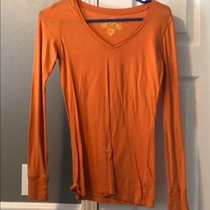 long sleeve v neck